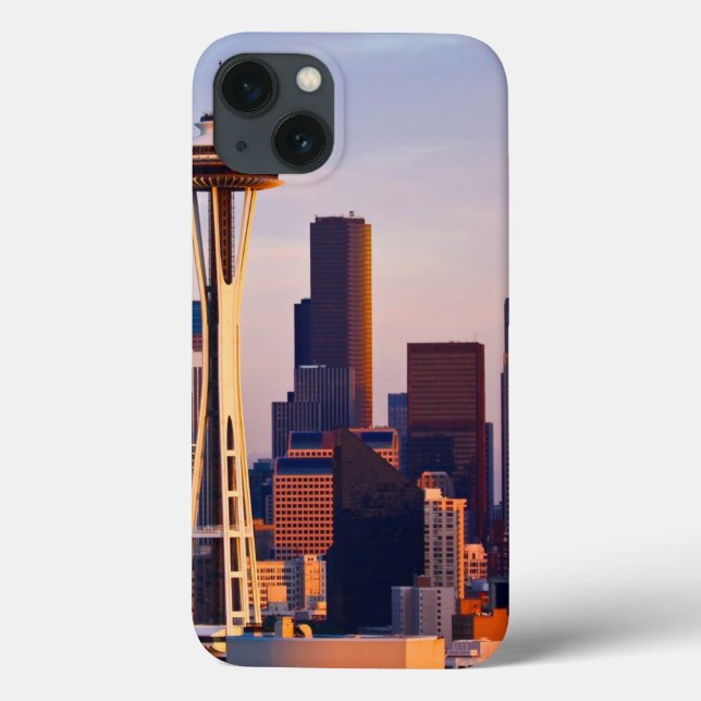 The Space Needle is a tower at dusk in Seattle Case-Mate iPhone Case (Back)