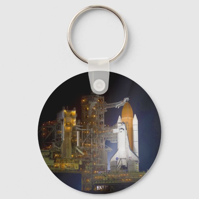 The Space Shuttle Discovery at Launch Pad 39A Key Ring (Front)