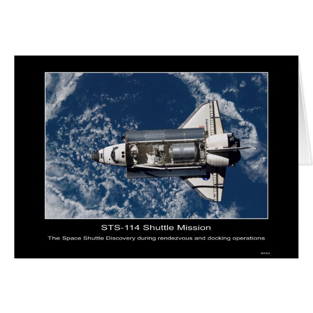 The Space Shuttle Discovery rendezvous and docking (Front Horizontal)