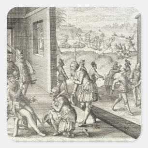 The Spanish Capture Fort Caroline, 1565, from 'New Square Sticker