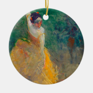 The Spanish Dancer By Henri De Toulouse Lautrec Ceramic Tree Decoration
