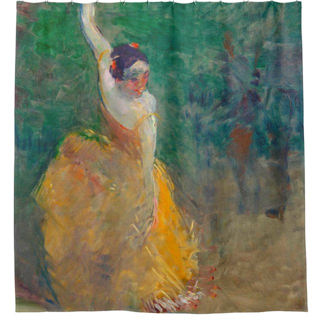 The Spanish Dancer By Henri De Toulouse Lautrec Shower Curtain (Front)