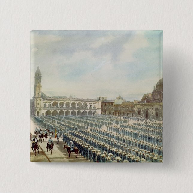The Spanish Expeditionary Corps in Vera Cruz 15 Cm Square Badge (Front)