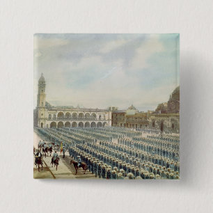 The Spanish Expeditionary Corps in Vera Cruz 15 Cm Square Badge