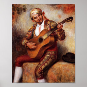 The Spanish Guitarist (by Pierre-August Renoir) Poster