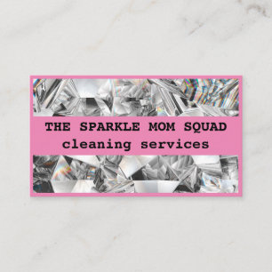 The Sparkle Mom Squad House Cleaning Business Card