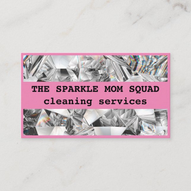 The Sparkle Mum Squad House Cleaning  Business Card (Front)