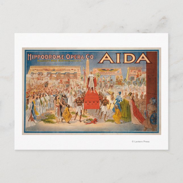 The Spectacle Aida Theatrical Poster Postcard (Front)