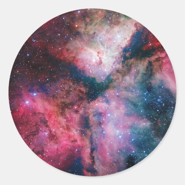The spectacular star-forming Carina Nebula Classic Round Sticker (Front)