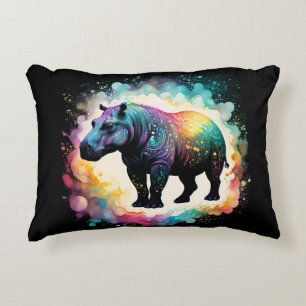 The Spectral Hippo: A Holographic Journey Decorative Cushion