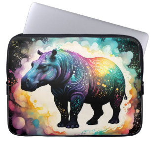 The Spectral Hippo: A Holographic Journey Laptop Sleeve