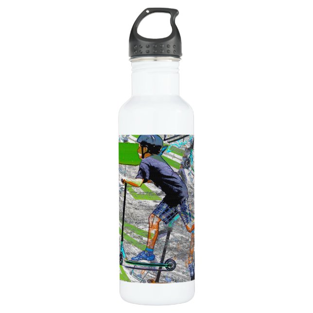 The Speedster - Stunt Scooter   710 Ml Water Bottle (Front)