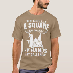 The Spell is A Square Piece of Japan Origami Paper T-Shirt