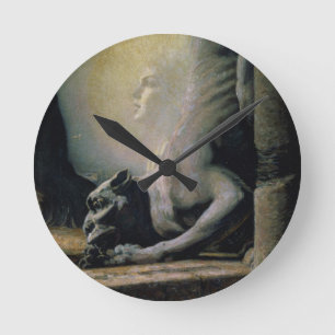 The Sphinx and the Chimera, 1906 (oil on canvas) Round Clock