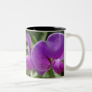The Spider and the Sweet Pea Two-Tone Coffee Mug