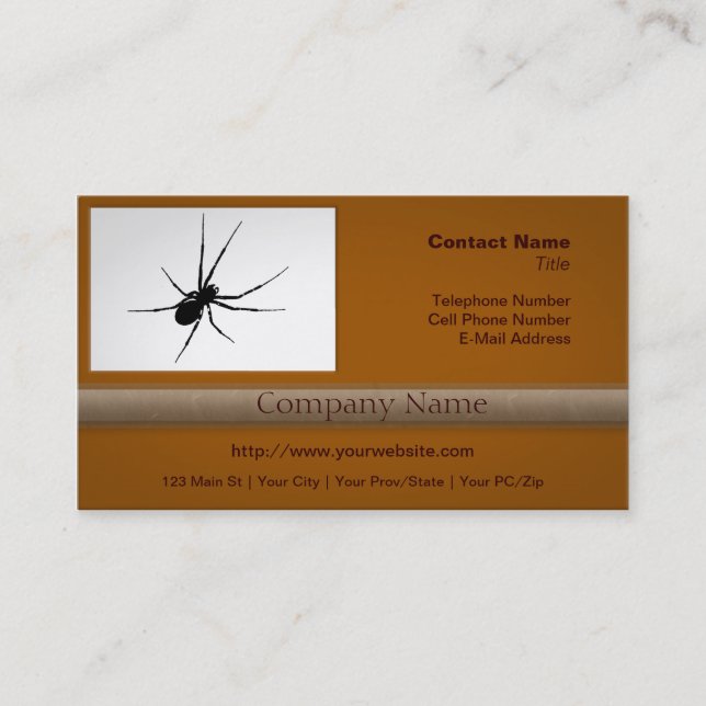 The Spider's Silhouette Business Card (Front)