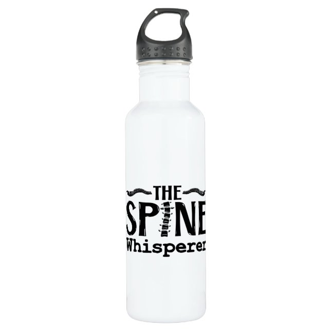 The Spine Whisperer Chiropractic Chiropractor 710 Ml Water Bottle (Front)
