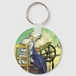 The Spinner by Vincent van Gogh Key Ring