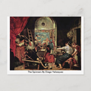 The Spinners By Diego Velazquez Postcard