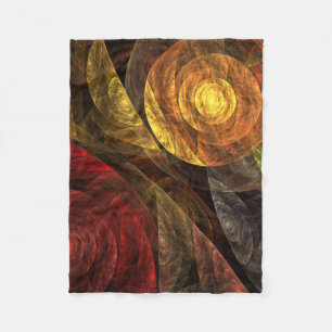 The Spiral of Life Abstract Art Fleece Blanket