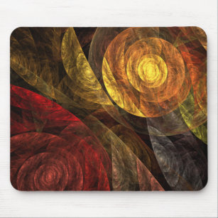 The Spiral of Life Abstract Art Mousepad