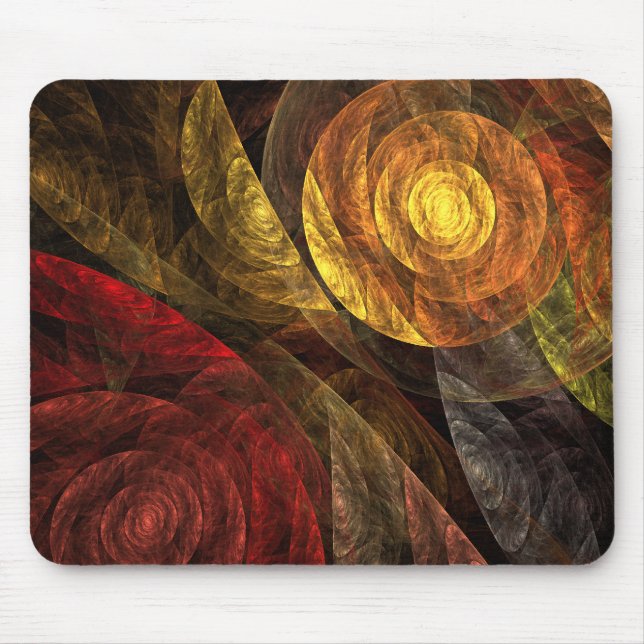 The Spiral of Life Abstract Art Mousepad (Front)