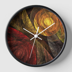 The Spiral of Life Abstract Art Round Wall Clock