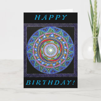 The Spiralling Vortex (Birthday Card) Card