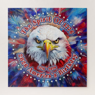 The Spirit Of 1776, 2026 America’s Red Eagle Firew Jigsaw Puzzle
