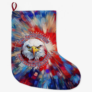 The Spirit Of 1776, 2026 America’s Red Eagle Firew Large Christmas Stocking