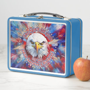 The Spirit Of 1776, 2026 America’s Red Eagle Firew Metal Lunch Box