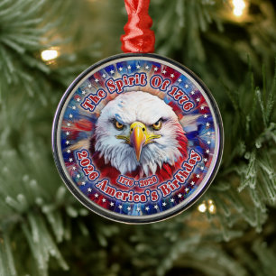 The Spirit Of 1776, 2026 America’s Red Eagle Firew Metal Tree Decoration