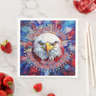 The Spirit Of 1776, 2026 America’s Red Eagle Firew Napkin