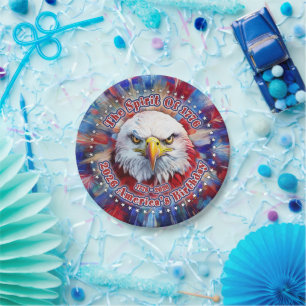 The Spirit Of 1776, 2026 America’s Red Eagle Firew Paper Plate