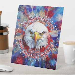 The Spirit Of 1776, 2026 America’s Red Eagle Firew Pedestal Sign