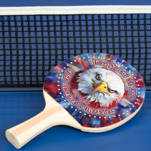 The Spirit Of 1776, 2026 America’s Red Eagle Firew Ping Pong Paddle