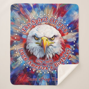 The Spirit Of 1776, 2026 America’s Red Eagle Firew Sherpa Blanket