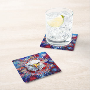 The Spirit Of 1776, 2026 America’s Red Eagle Firew Square Paper Coaster
