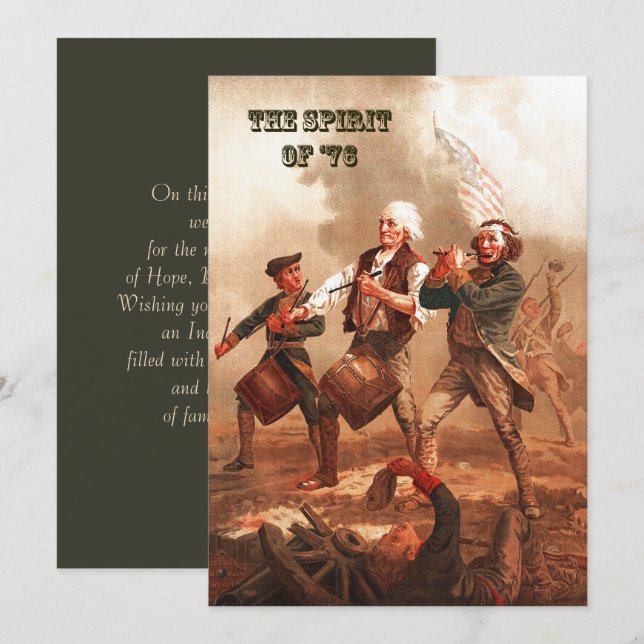The Spirit of '76. 4th of July Fine Art Card (Front/Back)