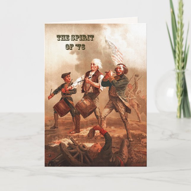 The Spirit of '76. 4th of July Fine Art  Holiday Card (Front)