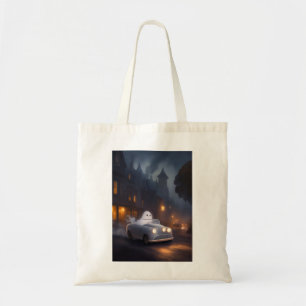 The Spirit of All Hallows' Eve A Ghost's Joyride Tote Bag