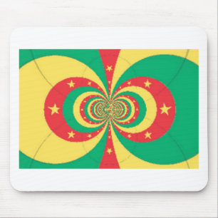 The Spirit of Cameroon: Indomitable Lions Flag Art Mouse Mat