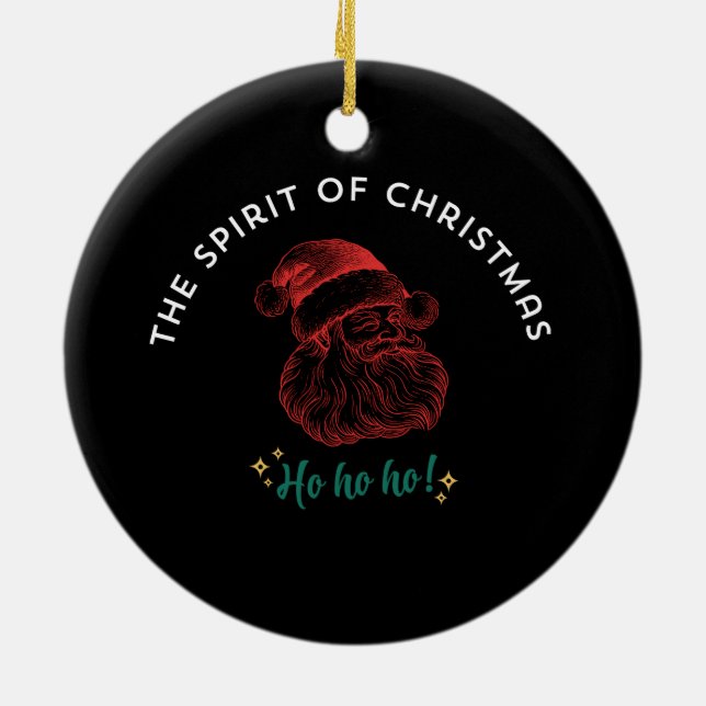 THE SPIRIT OF CHRISTMAS CERAMIC TREE DECORATION (Back)