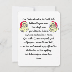 The Spirit Of Christmas satire Thank You Card