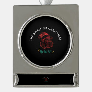 THE SPIRIT OF CHRISTMAS SILVER PLATED BANNER ORNAMENT