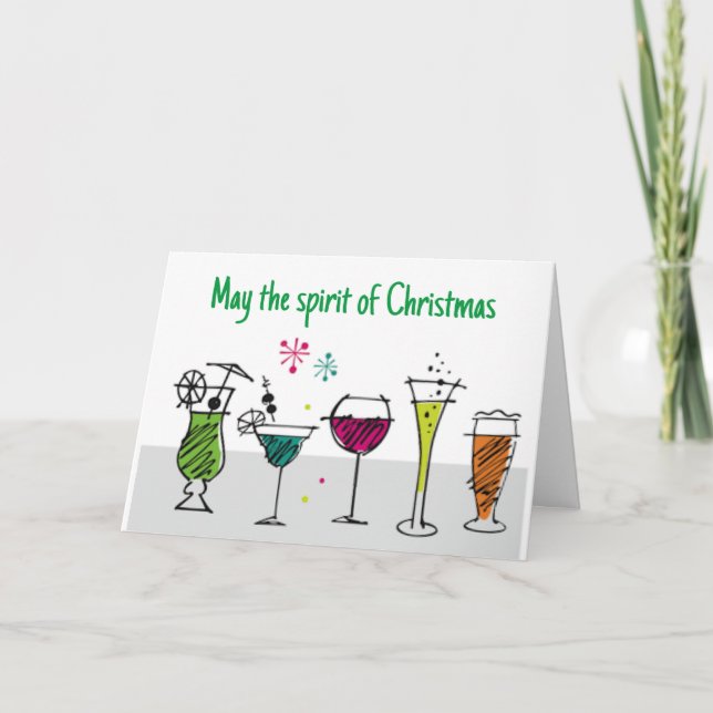 THE "SPIRIT OF CHRISTMAS & SPIRITS TOO" HOLIDAY CARD (Front)