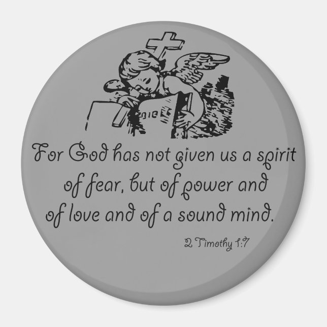 The spirit of fear Bible Quotes Magnet (Front)