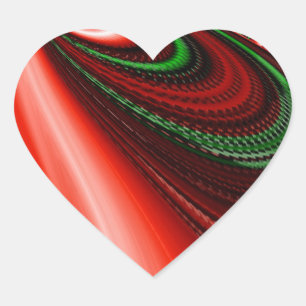 The spirit of Love and Hope Abstract 3D Rainbowart Heart Sticker