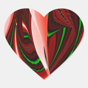 The spirit of Love and Hope Abstract 3D Rainbowart Heart Sticker