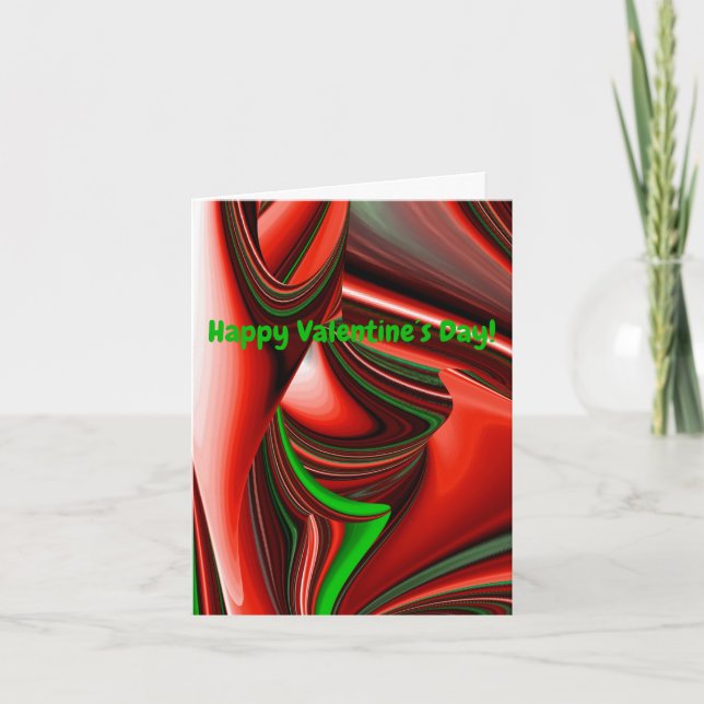 The spirit of Love and Hope Abstract 3D Rainbowart Holiday Card (Front)